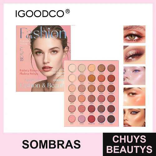 Paleta de Sombras IGOODCO Profesional de 30 Colores para Maquillaje de Ojos - Chuys Beautys | Chuys Beautys