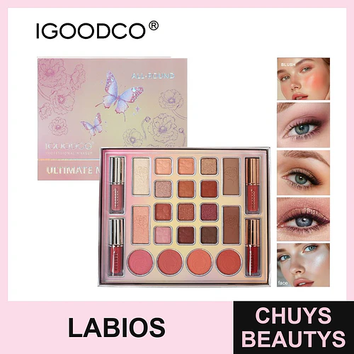 Set de Maquillaje Completo IGOODCO All-Round con Sombras, Rubores y Labiales - Chuys Beautys | Chuys Beautys