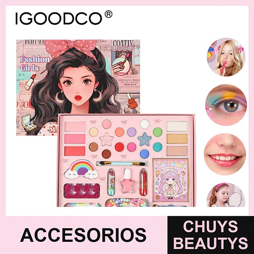 Set de Maquillaje Completo Infantil IGOODCO con Accesorios de Fantasía - Chuys Beautys | Chuys Beautys