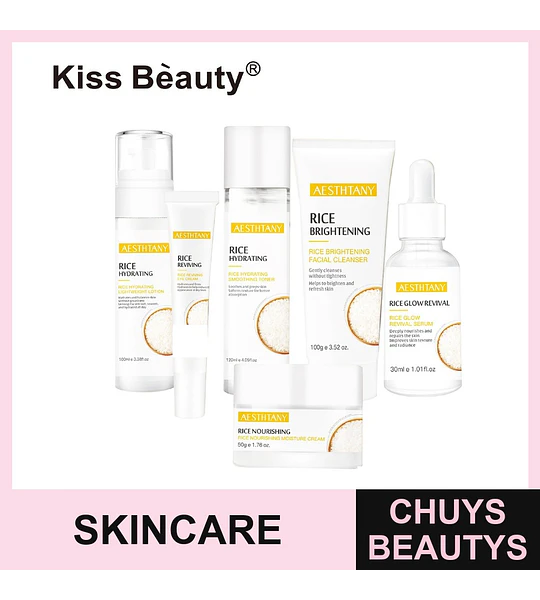Set de Skincare Facial Aesthtany con Extracto de Arroz Kiss Beauty