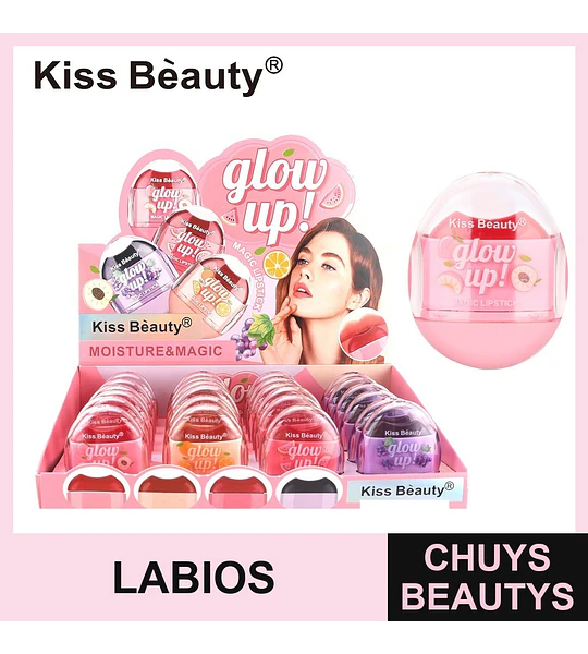 Labial Mágico Hidratante Glow Up Kiss Bèauty con Esencia Frutal