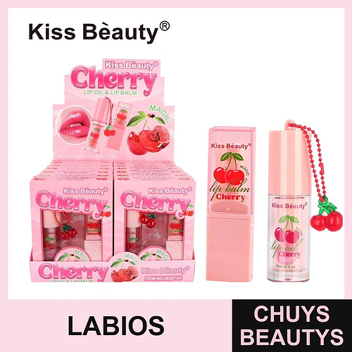 Set Dúo Labial Aceite y Bálsamo Mágico Cereza Kiss Bèauty - Chuys Beautys | Chuys Beautys