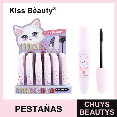 Máscara de Pestañas Cat Eye Kiss Beauty para Volumen y Alargamiento Intenso - Chuys Beautys | Chuys Beautys