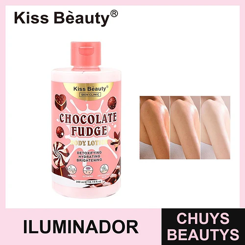 Loción Corporal Kiss Bèauty Chocolate Fudge Detoxificante e Iluminadora 300ml - Chuys Beautys | Chuys Beautys