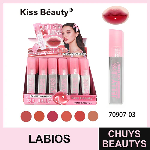 Brillo Labial Plumpy 3D Jelly Super Shiny Kiss Beauty - Chuys Beautys | Chuys Beautys