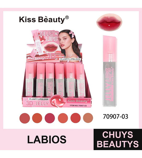 Brillo Labial Plumpy 3D Jelly Super Shiny Kiss Beauty
