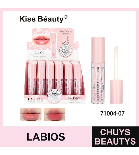 Aceite Labial Hidratante y Suavizante Kiss Beauty Skin Clinic Natural