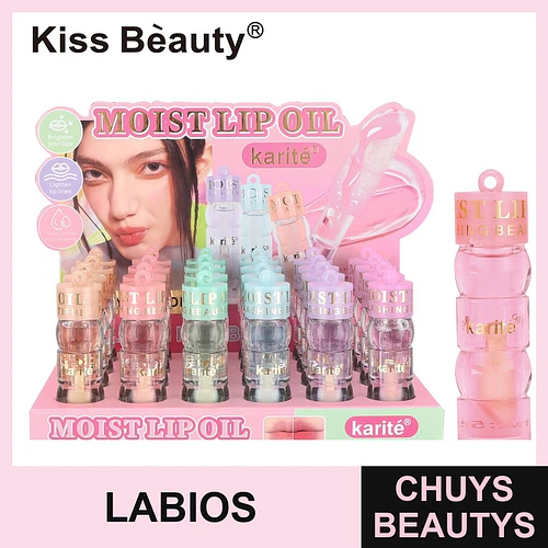 Aceite Labial Hidratante Kiss Beauty Karité para Brillo y Cuidado Diario - Chuys Beautys | Chuys Beautys