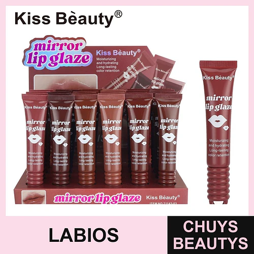 Lip Glaze Efecto Espejo Hidratante Larga Duración Kiss Beauty - Chuys Beautys | Chuys Beautys