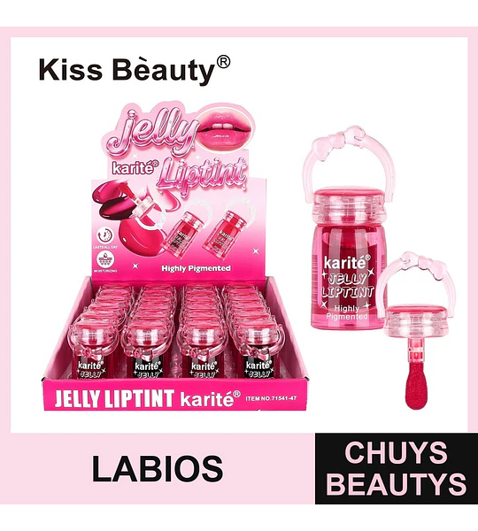 Tinta de Labios Efecto Jelly Altamente Pigmentada Kiss Bèauty Karité