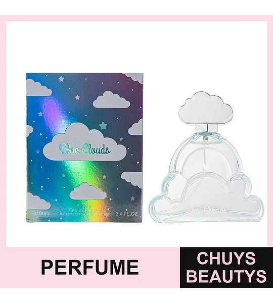 Eau de Parfum Blue Clouds con diseño de botella en forma de nube