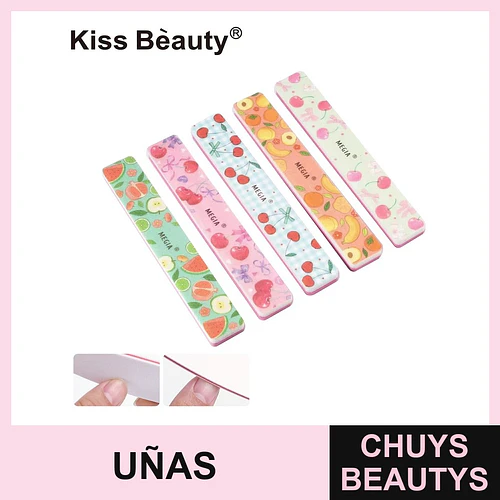 Set de Limas de Uñas Kiss Beauty con Diseños Variados de Frutas - Chuys Beautys | Chuys Beautys