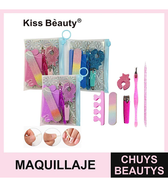 Kit Completo de Manicure y Pedicure Portátil Kiss Bèauty