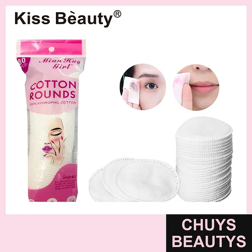 Discos desmaquillantes de algodón hidrófilo Kiss Bèauty 80 unidades - Chuys Beautys | Chuys Beautys