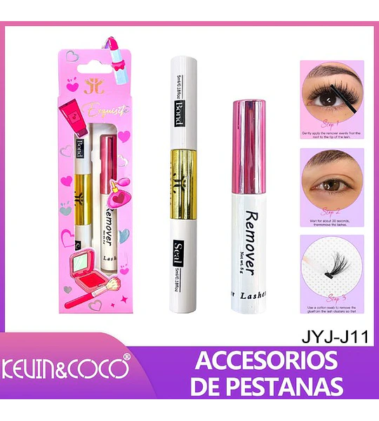Kit de Pegamento para Pestañas + Removedor de Pegamento