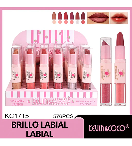 Dúo Labial + Brillo de Labios
