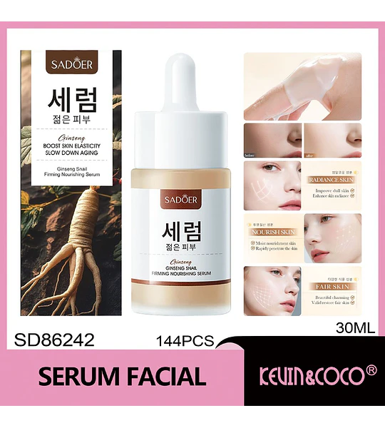 SADOER Esencia Reafirmante y Nutritiva de Ginseng y Caracol 30ml