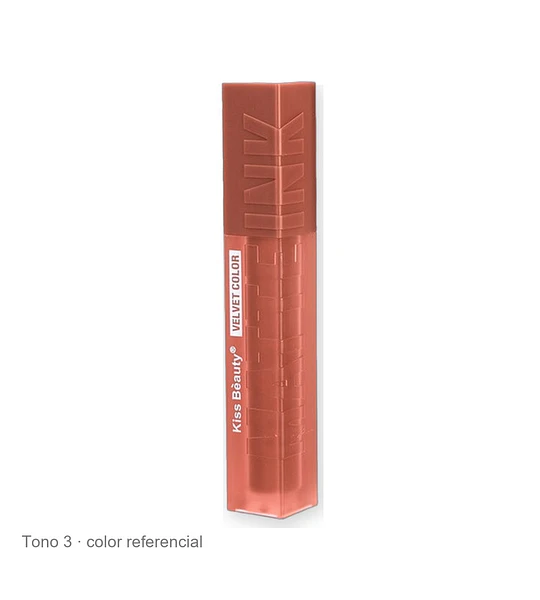 Labial Líquido Mate Aterciopelado Larga Duración Kiss Bèauty