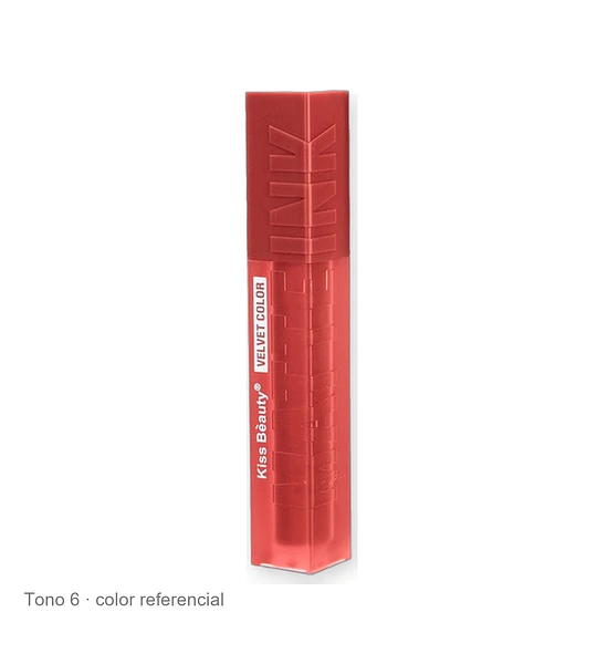 Labial Líquido Mate Aterciopelado Larga Duración Kiss Bèauty