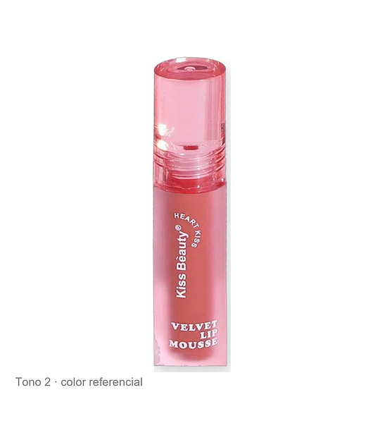 Labial Mousse Velvet de Larga Duración Kiss Beauty Heart Kiss