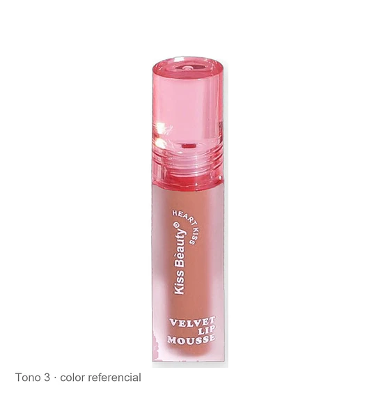 Labial Mousse Velvet de Larga Duración Kiss Beauty Heart Kiss