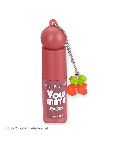 Tinte Labial Volumate Lip Blur Kiss Bèauty con Charm Cereza