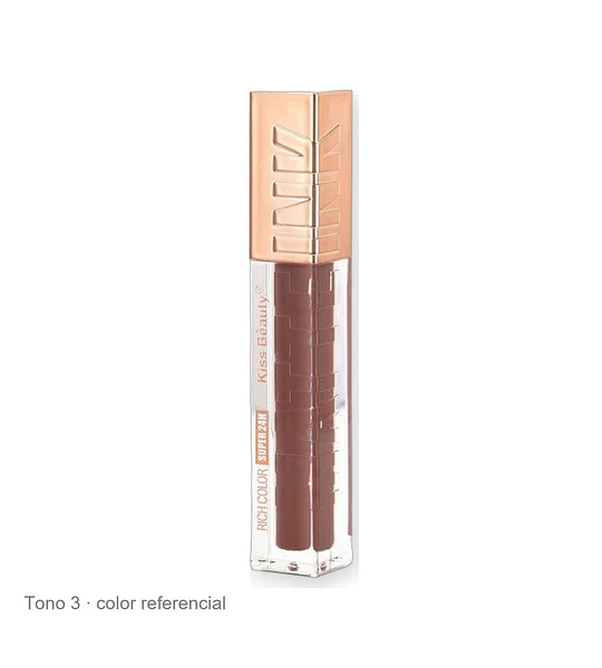 Labial Líquido Matte Ink Super Waterproof 24H Kiss Beauty