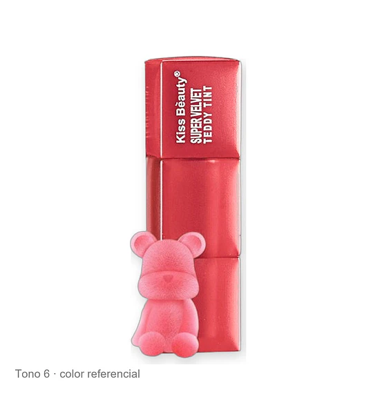 Tinta Labial Líquida Super Velvet Kiss Bèauty Teddy Tint
