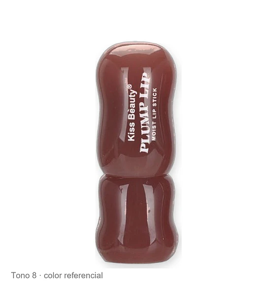 Labial Plump Lipstick Larga Duración Color Sensacional Kiss Bèauty