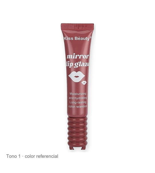 Lip Glaze Efecto Espejo Hidratante Larga Duración Kiss Beauty