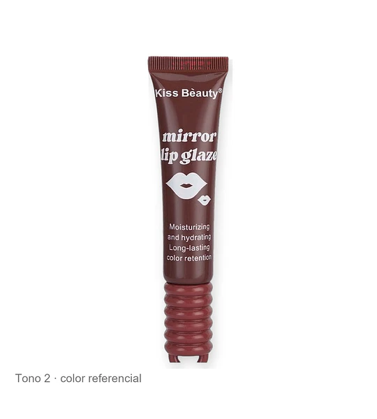Lip Glaze Efecto Espejo Hidratante Larga Duración Kiss Beauty