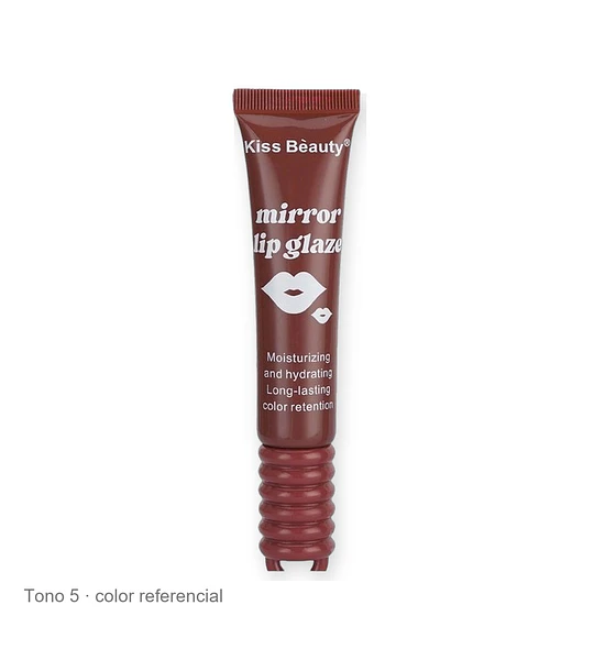 Lip Glaze Efecto Espejo Hidratante Larga Duración Kiss Beauty