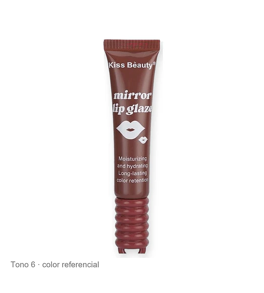 Lip Glaze Efecto Espejo Hidratante Larga Duración Kiss Beauty