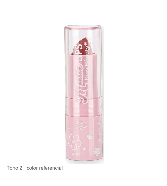 Labial Mate Altamente Pigmentado Kiss Beauty de Larga Duración