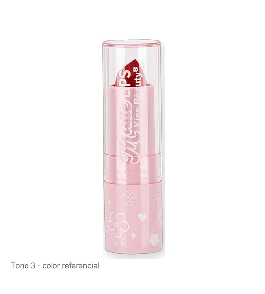 Labial Mate Altamente Pigmentado Kiss Beauty de Larga Duración