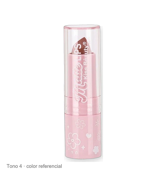 Labial Mate Altamente Pigmentado Kiss Beauty de Larga Duración