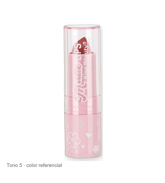 Labial Mate Altamente Pigmentado Kiss Beauty de Larga Duración