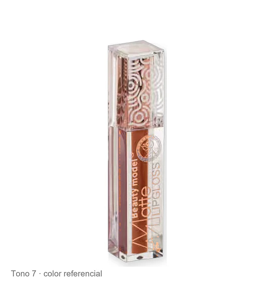 Dúo Labial Matte Kiss Beauty L-226-1 con Brillo y Delineador