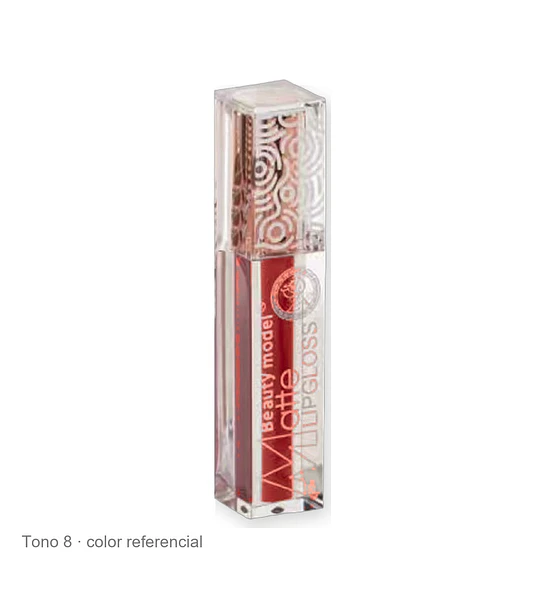 Dúo Labial Matte Kiss Beauty L-226-1 con Brillo y Delineador
