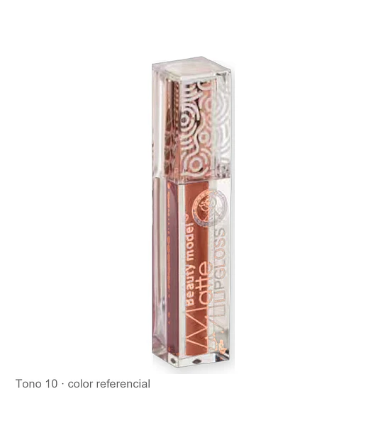 Dúo Labial Matte Kiss Beauty L-226-1 con Brillo y Delineador