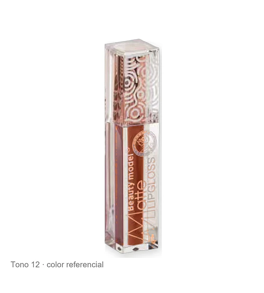 Dúo Labial Matte Kiss Beauty L-226-1 con Brillo y Delineador