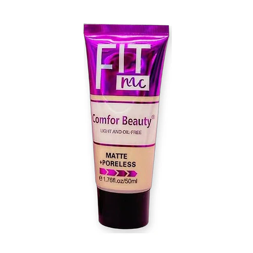 Base Líquida Matte y Sin Poros Kiss Beauty Comfor Beauty FIT nac - Chuys Beautys | Chuys Beautys
