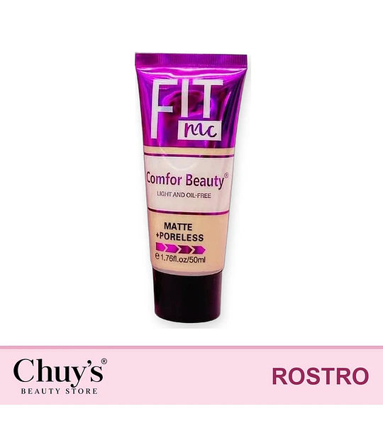 Base Líquida Matte y Sin Poros Kiss Beauty Comfor Beauty FIT nac
