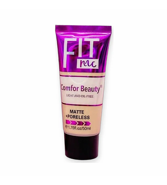 Base Líquida Matte y Sin Poros Kiss Beauty Comfor Beauty FIT nac