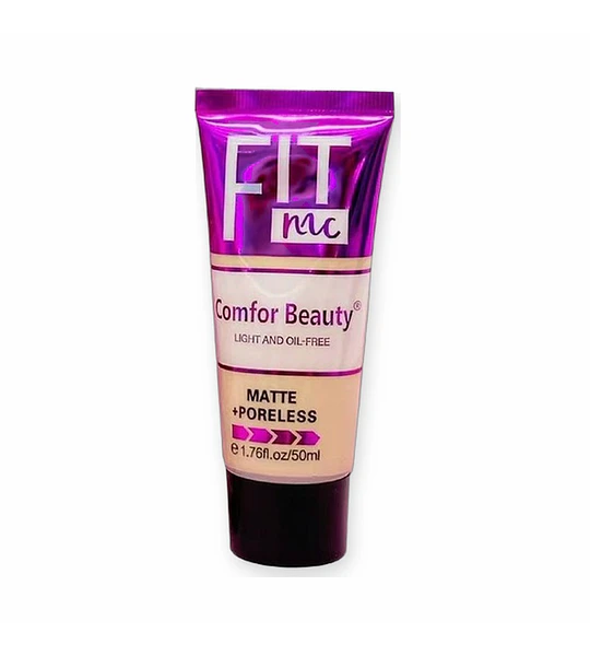 Base Líquida Matte y Sin Poros Kiss Beauty Comfor Beauty FIT nac