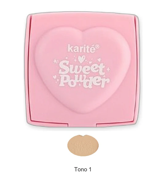 Polvo Compacto Kiss Beauty Sweet Powder Cobertura Impecable Larga Duración
