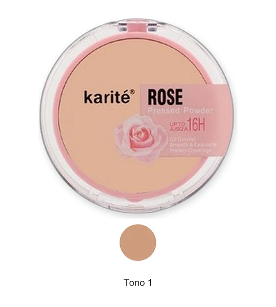 Polvo Compacto Karité Rose Kiss Beauty Control de Brillo 16H