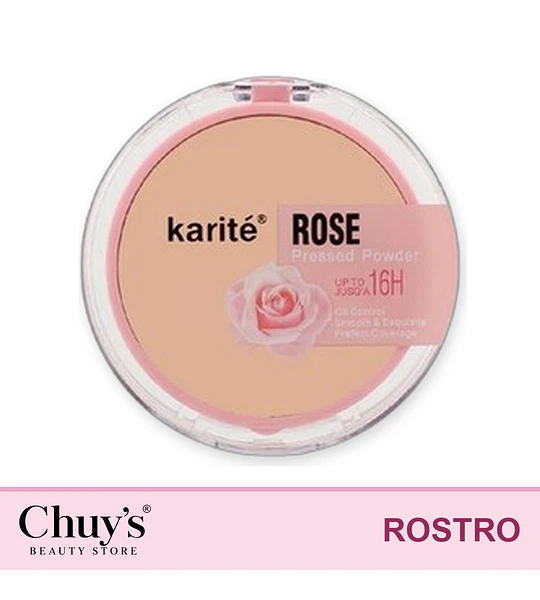 Polvo Compacto Karité Rose Kiss Beauty Control de Brillo 16H