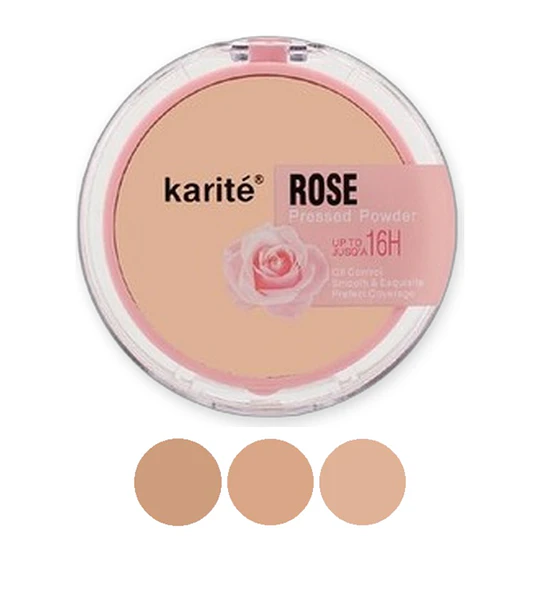 Polvo Compacto Karité Rose Kiss Beauty Control de Brillo 16H