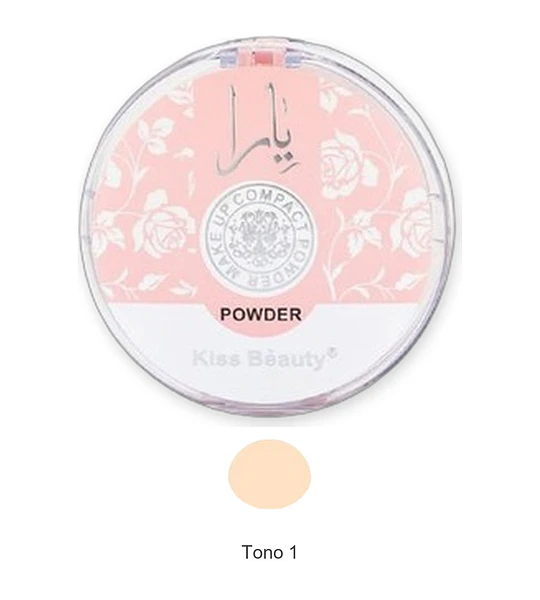 Polvo Compacto Matte Larga Duración Kiss Beauty 24H